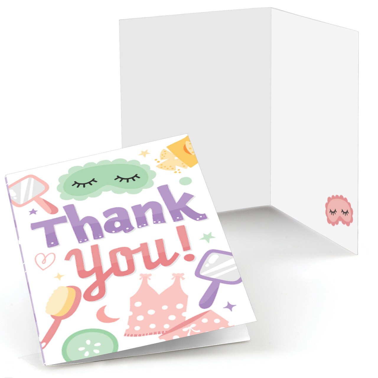 Big Dot of Happiness Pajama Slumber Party - Girls Sleepover Birthday Party Thank You Cards (8 count)
